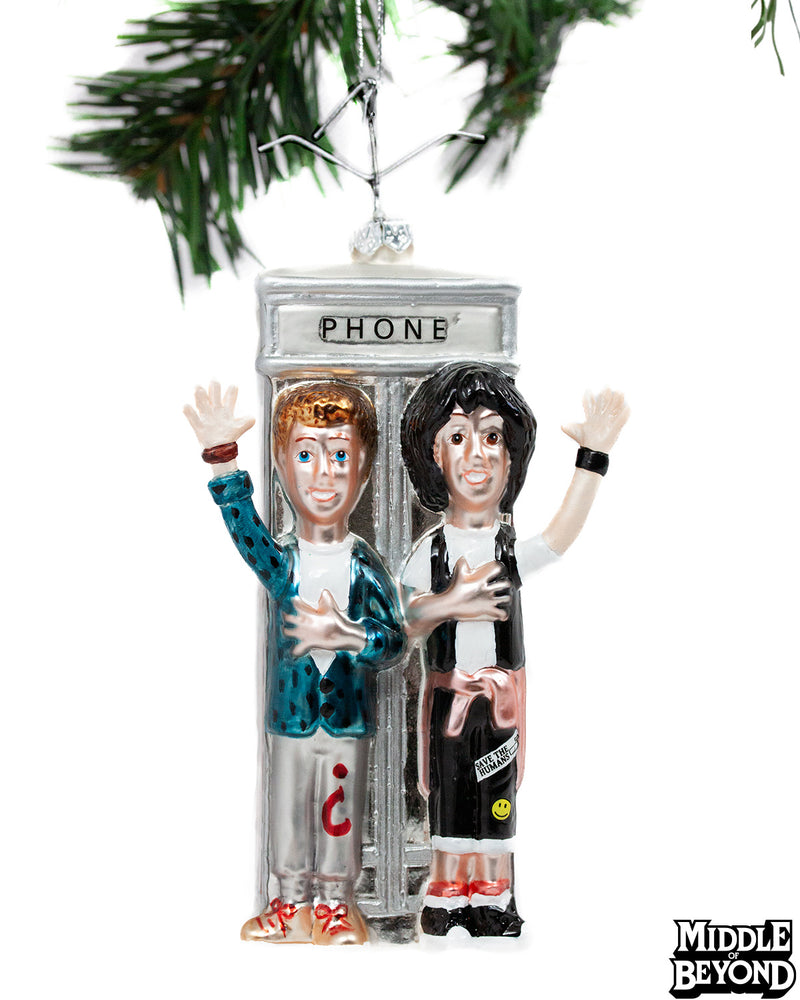 Bill and Ted's Excellent Adventure Glass Ornament