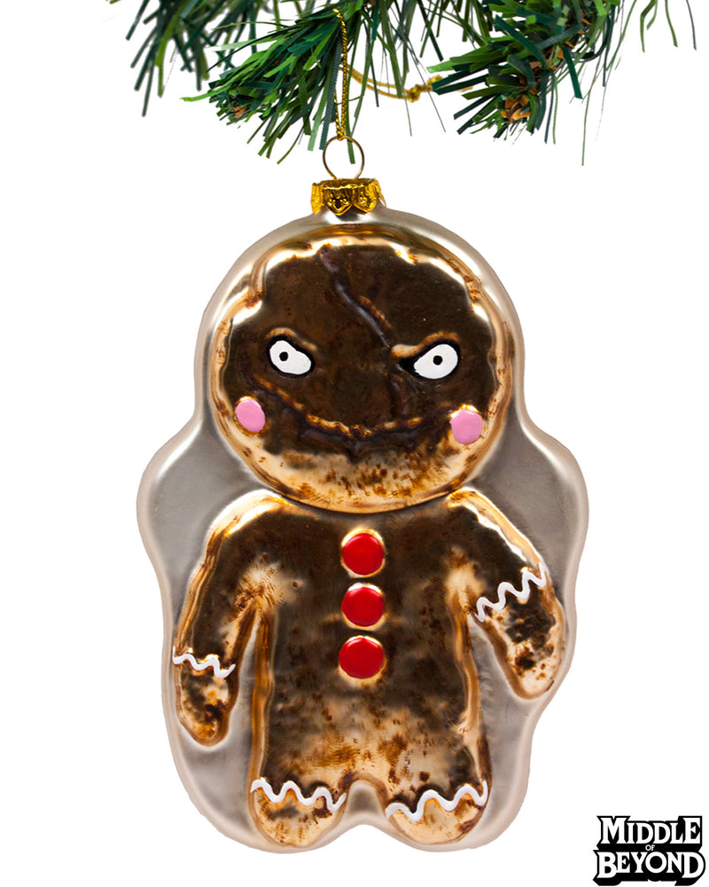 Krampus Film Gingerbread Man Glass Ornament