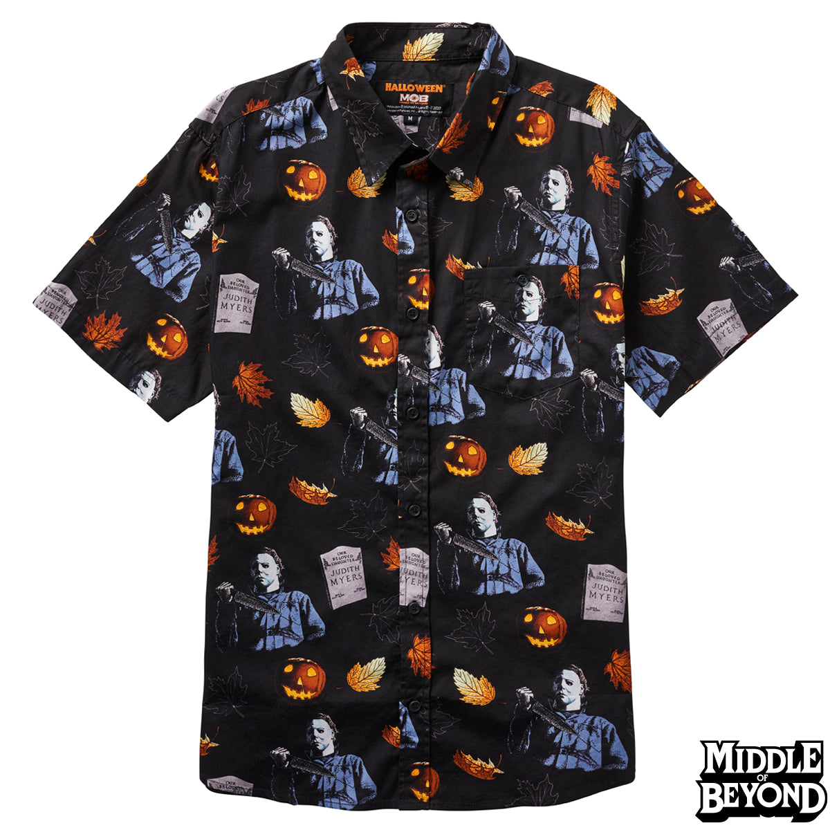 fangst alkohol lanthan Halloween Short Sleeve Button-Up Shirt Version 1 – Middle of Beyond