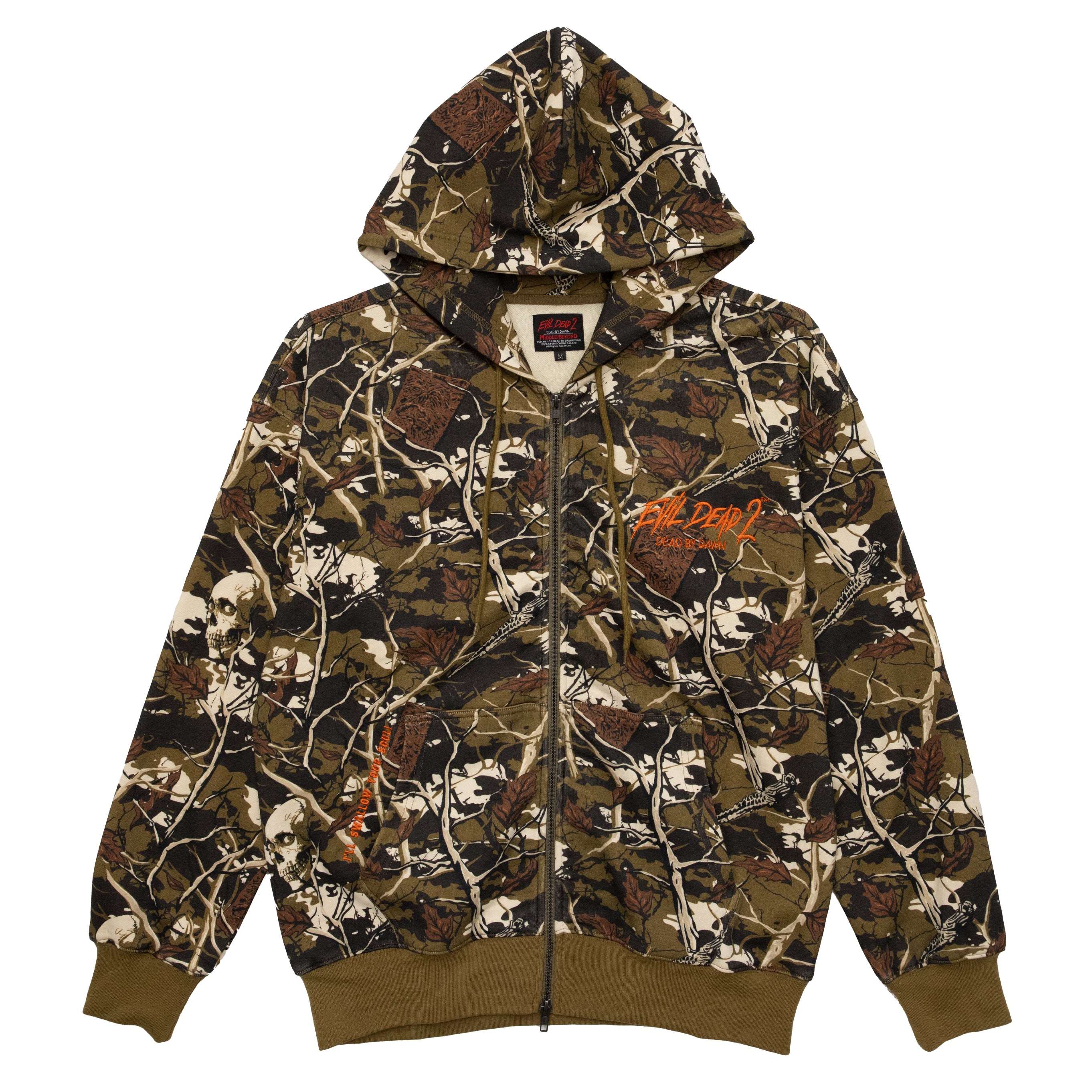 Evil Dead 2 Camo French Terry Zip Up Hoodie – Middle of Beyond