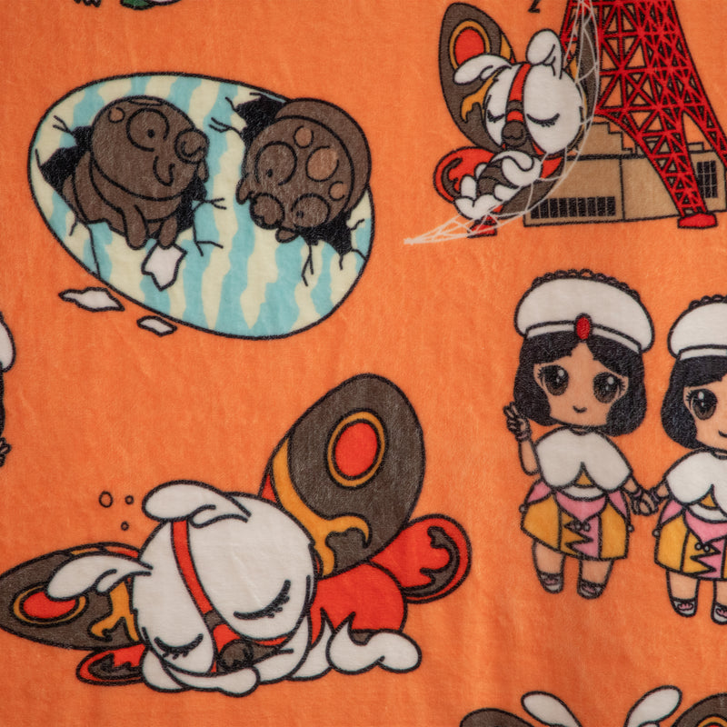 Godzilla Mothra Chibi Throw Blanket