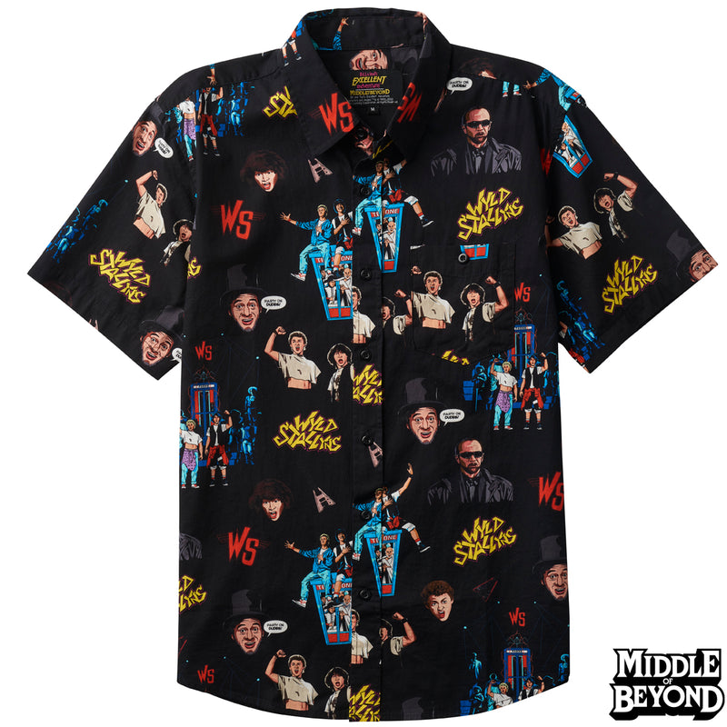 Bill & Ted's the Excellent Adventure Short Sleeve Button-Up Shirt