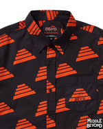 DEVO Energy Dome Pattern Short Sleeve Button-Up Shirt