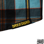 Day of the Dead Plaid Short Sleeve Button-Up Shirt
