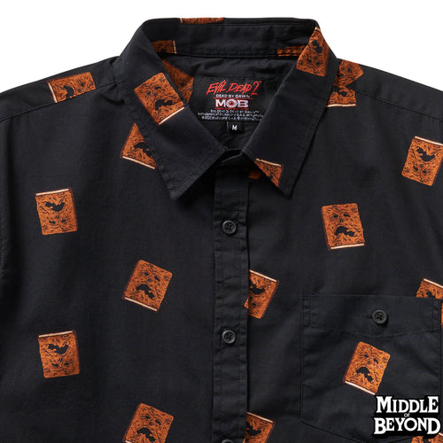 Evil Dead 2 Necronomicon Short Sleeve Button-Up Shirt