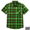 Ghostbusters Slimer Plaid Short Sleeve Button-Up Shirt