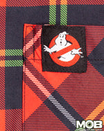 Ghostbusters Plaid Short Sleeve Button-Up Shirt