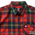 Ghostbusters Plaid Short Sleeve Button-Up Shirt