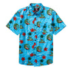 Ghostbusters Summer Slimer Short Sleeve Button-Up Shirt