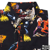 Iron Maiden Number of the Beast Short Sleeve Button-Up Shirt