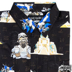 Iron Maiden Powerslave Short Sleeve Button-Up Shirt