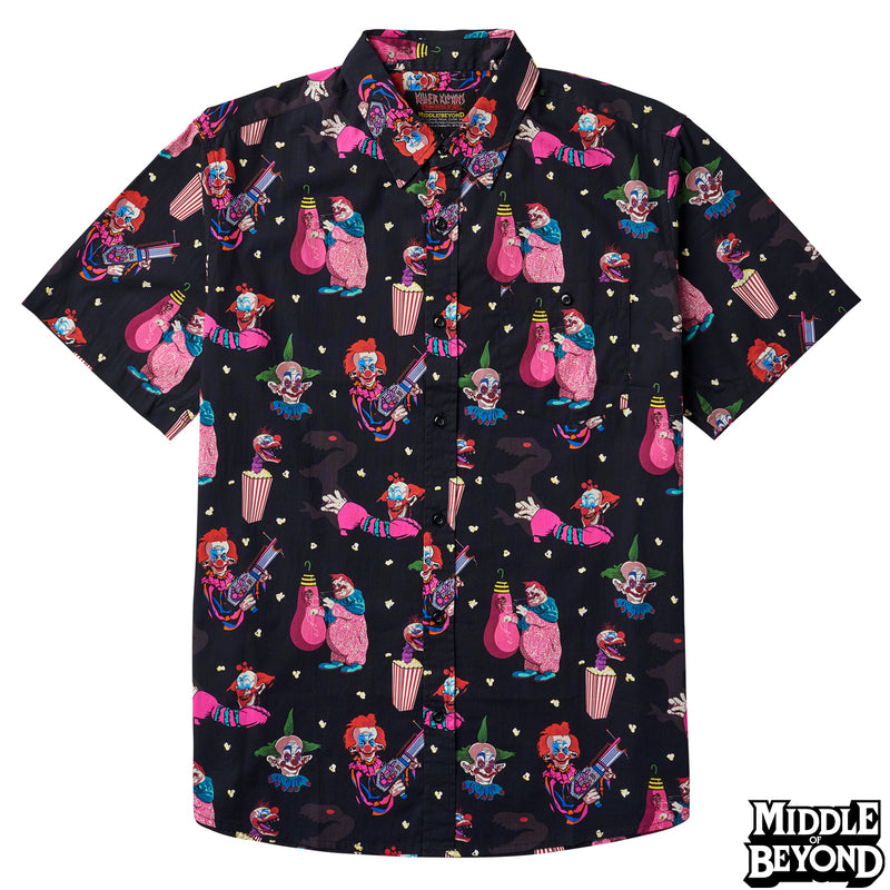 Killer Klowns From Outer Space Short Sleeve Button-Up Shirt Version 2