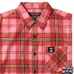 Killer Klowns From Outer Space Plaid Short Sleeve Button-Up Shirt
