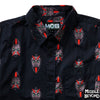 Krampus the Christmas Devil Short Sleeve Button-Up Shirt