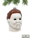 Halloween Michael Myers Head Glass Ornament