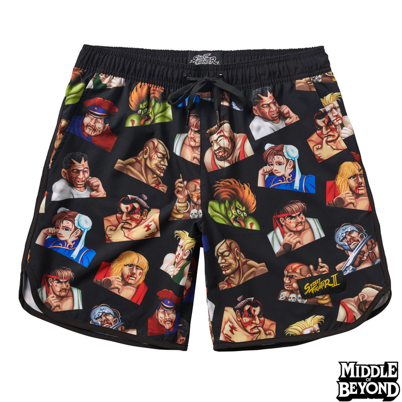Street Fighter Continue Screen Hybrid Shorts
