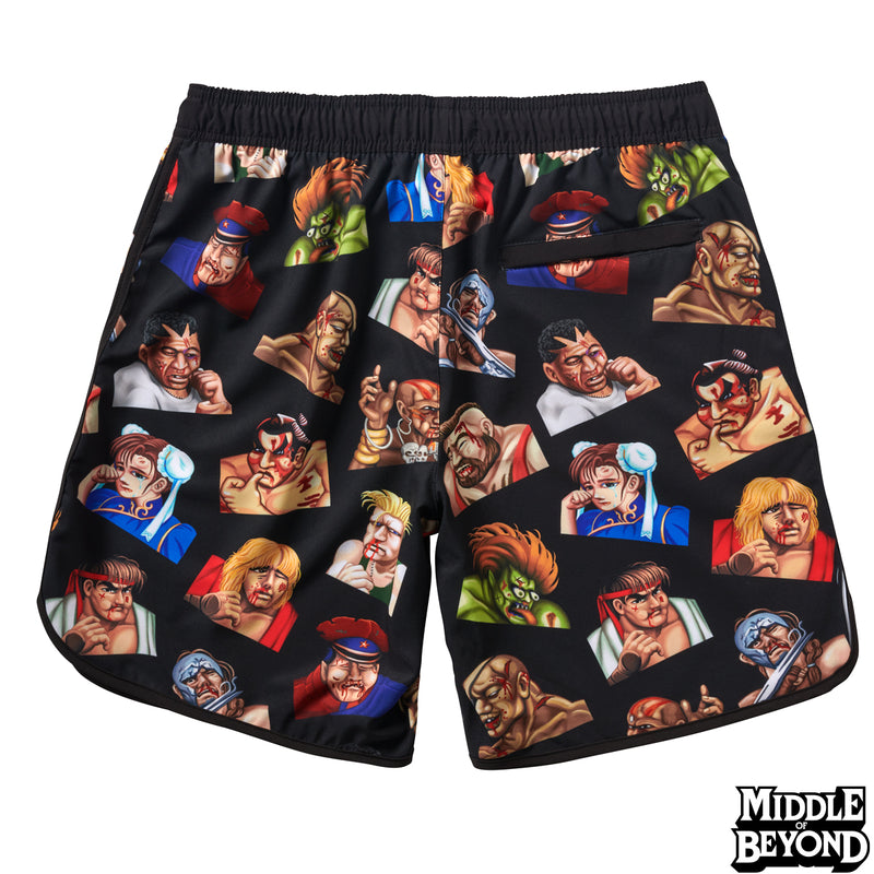 Street Fighter Continue Screen Hybrid Shorts