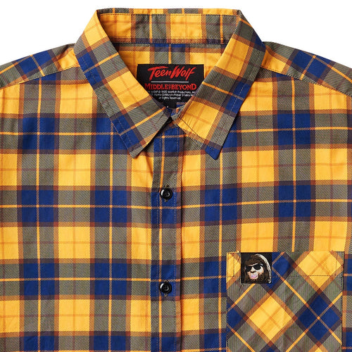 Teen Wolf Plaid Short Sleeve Button-Up Shirt