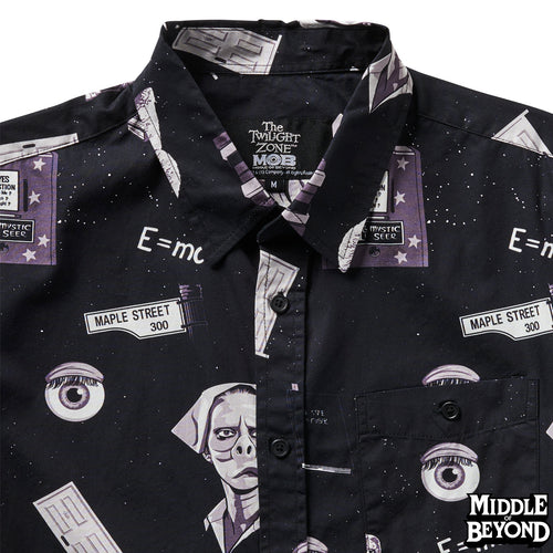 Twilight Zone Short Sleeve Button-Up Shirt