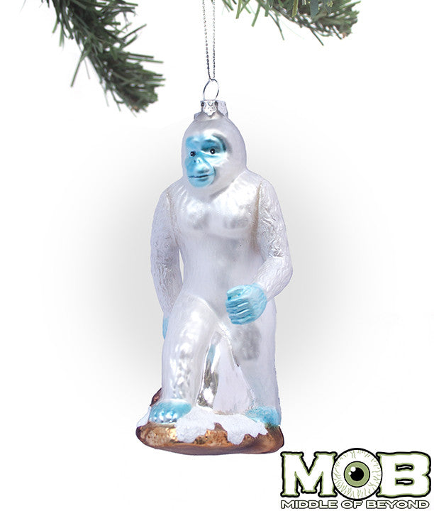 Is It Christmas Yeti Glass Ornament