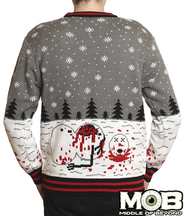Zombie Snowman Holiday Sweater